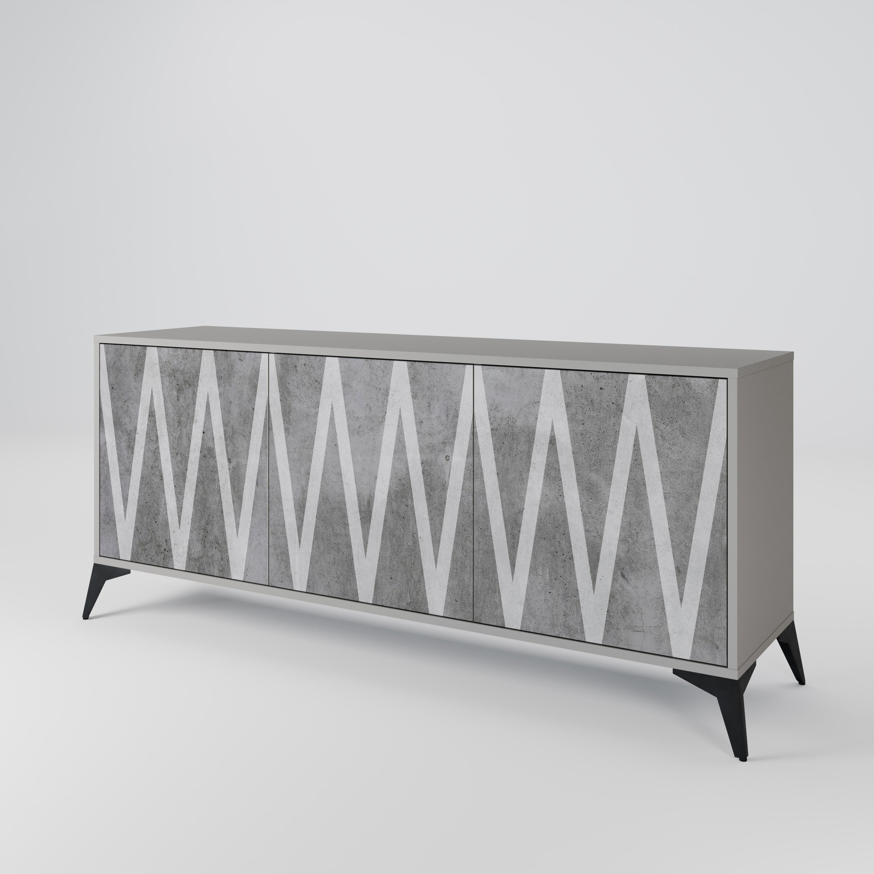 SOLID ZIG ZAG 3-Door Sideboard