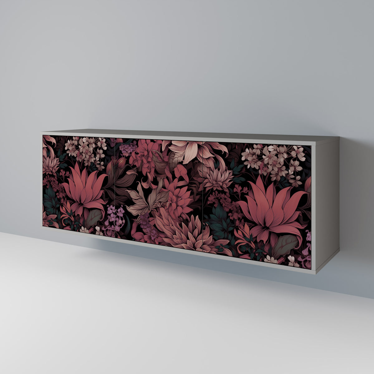 FLORAL WHISPER Aparador de 3 Puertas