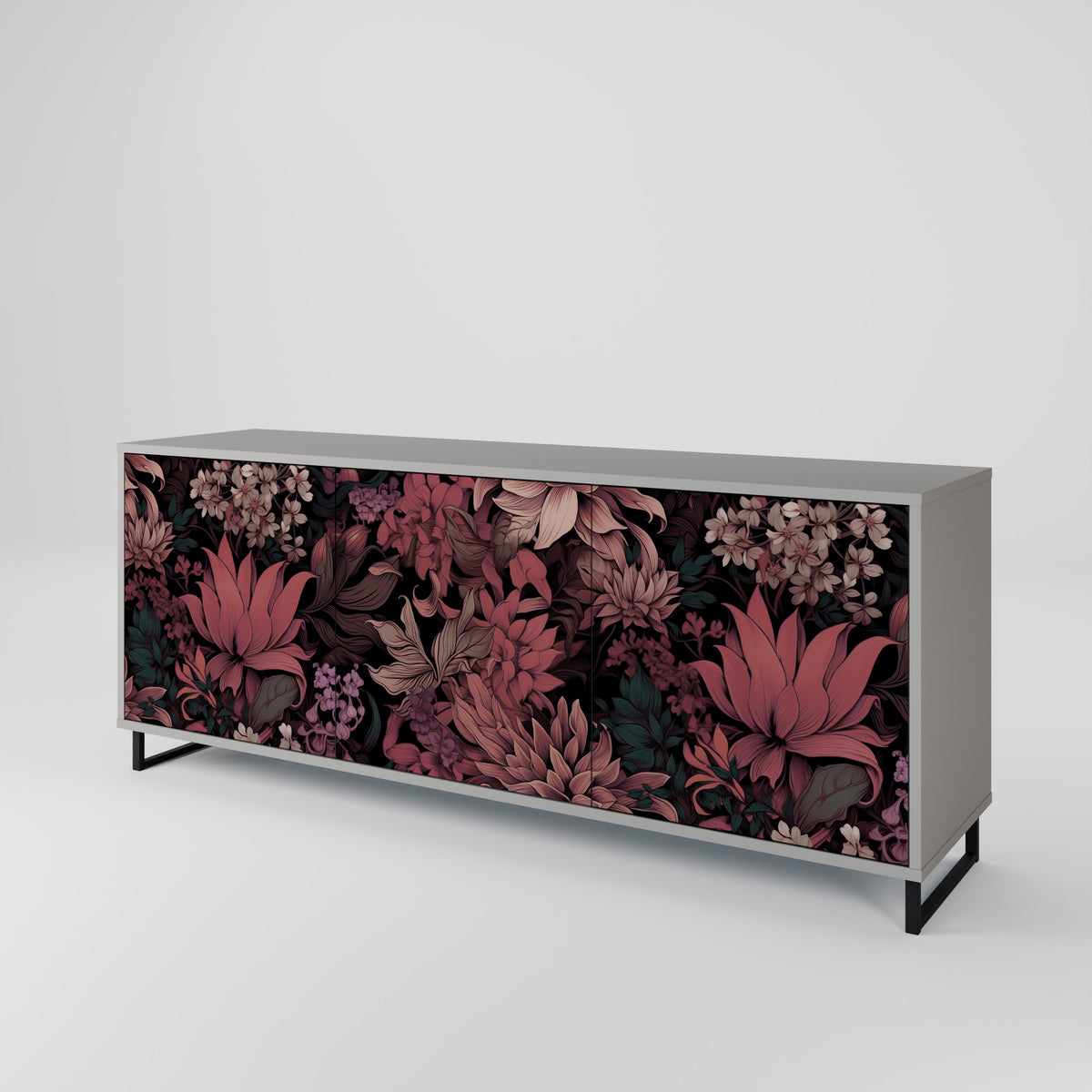 FLORAL WHISPER Aparador de 3 Puertas