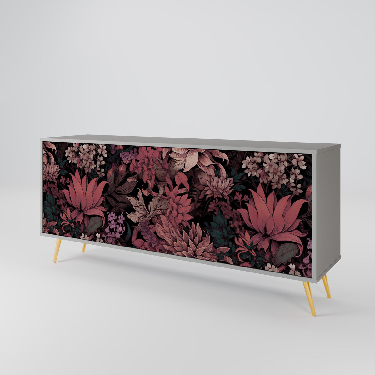 FLORAL WHISPER Aparador de 3 Puertas