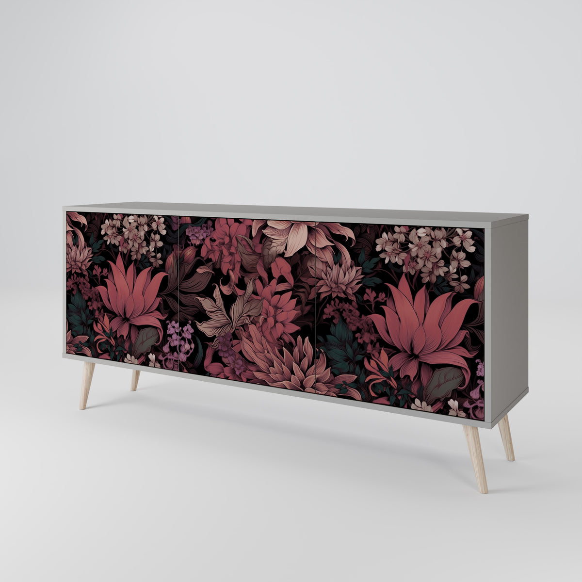 FLORAL WHISPER Aparador de 3 Puertas