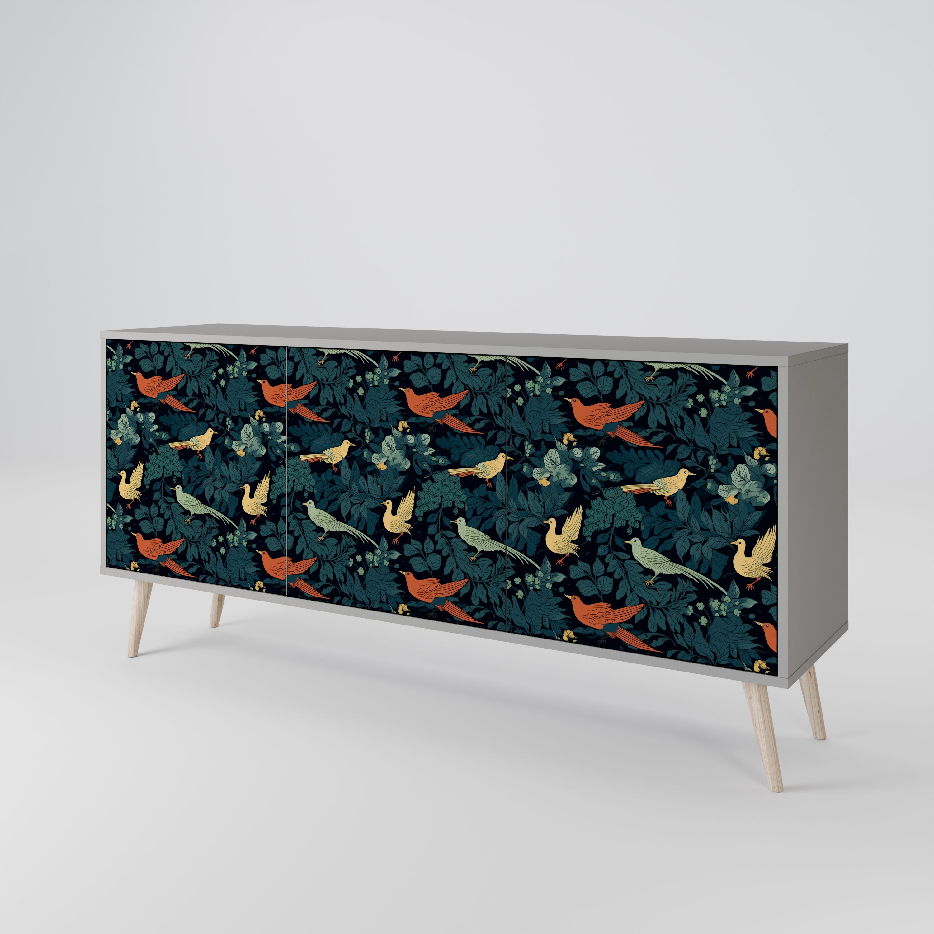FOWL ORNAMENT 3-Door Sideboard