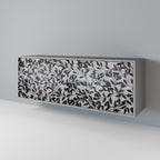 CHARCOAL SPROUT 3-Door Sideboard in Grey Finish