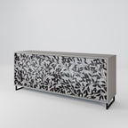 CHARCOAL SPROUT 3-Door Sideboard in Grey Finish