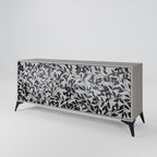 CHARCOAL SPROUT 3-Door Sideboard in Grey Finish