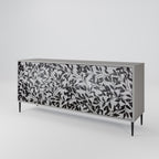 CHARCOAL SPROUT 3-Door Sideboard in Grey Finish