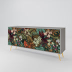 BOTANICAL EMERGENCE 3-Door Sideboard in Grey Finish