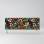 BOTANICAL EMERGENCE 3-Door Sideboard in Grey Finish