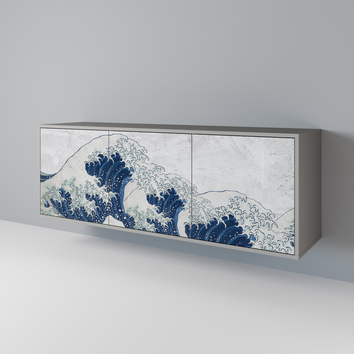 THE GREAT WAVE AT KANAGAWA Aparador de 3 Puertas