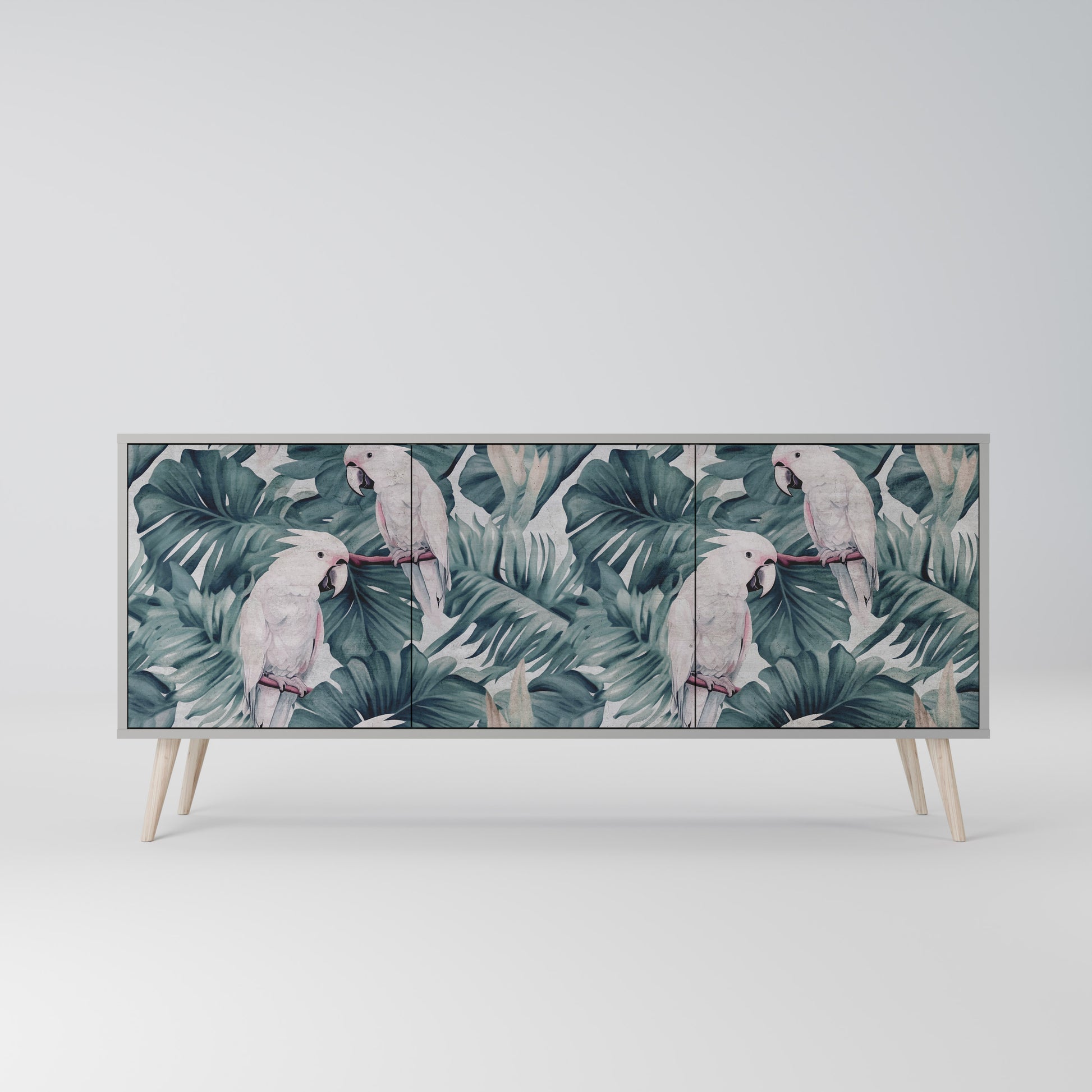 POPINJAY LOOK 3-Door Sideboard in Grey Finish