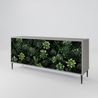 SUCCULENT JUNGLE 3-Door Sideboard in Grey Finish