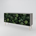SUCCULENT JUNGLE 3-Door Sideboard in Grey Finish