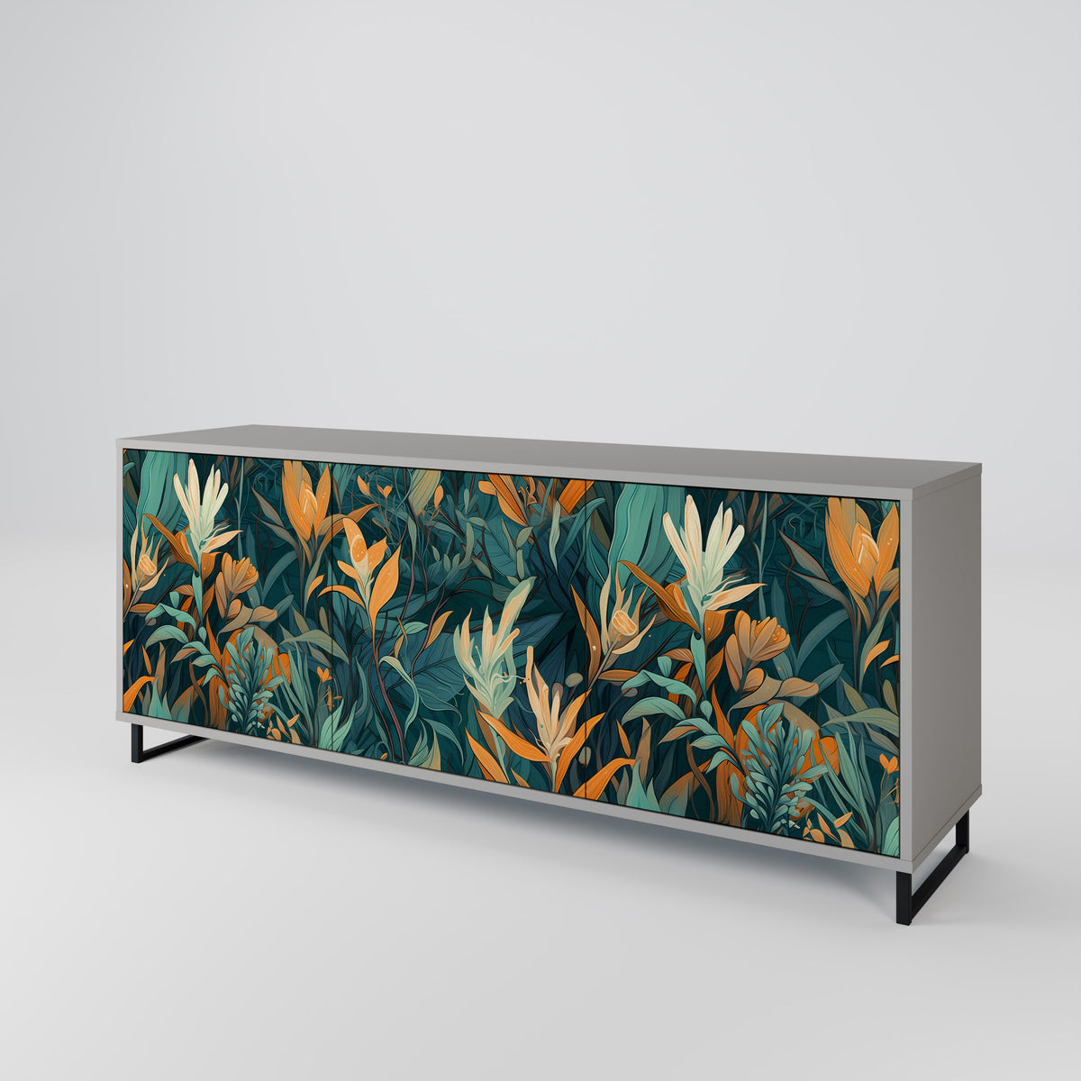 FLORAL SERENITY Aparador de 3 Puertas