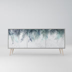 PALM VEIL Aparador de 3 Puertas en Acabado Gris