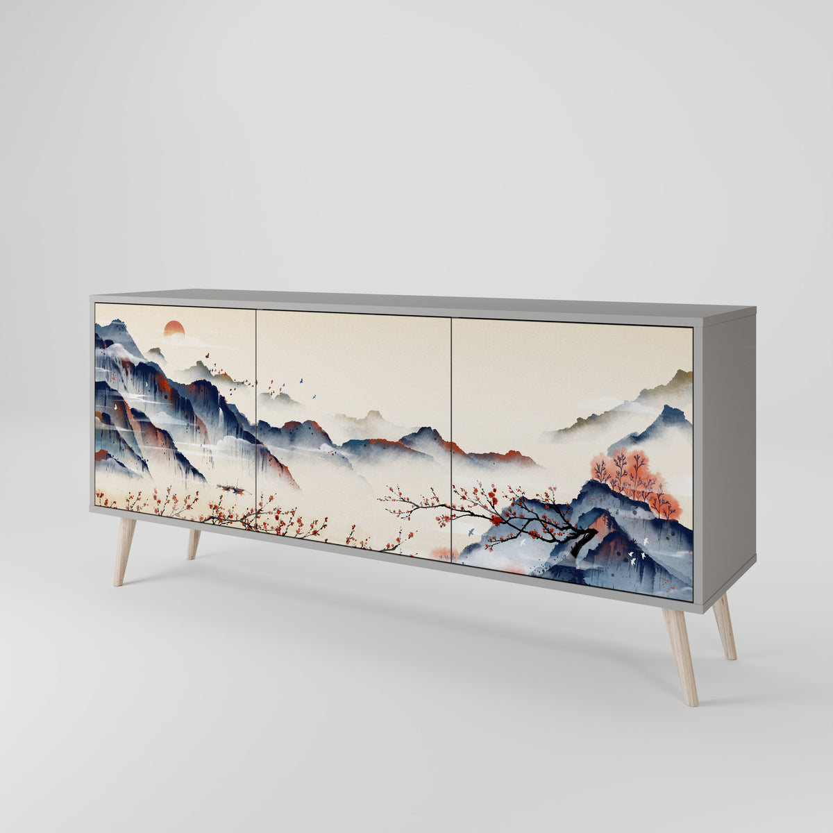 JAPANESE LANDSCAPE Aparador de 3 Puertas