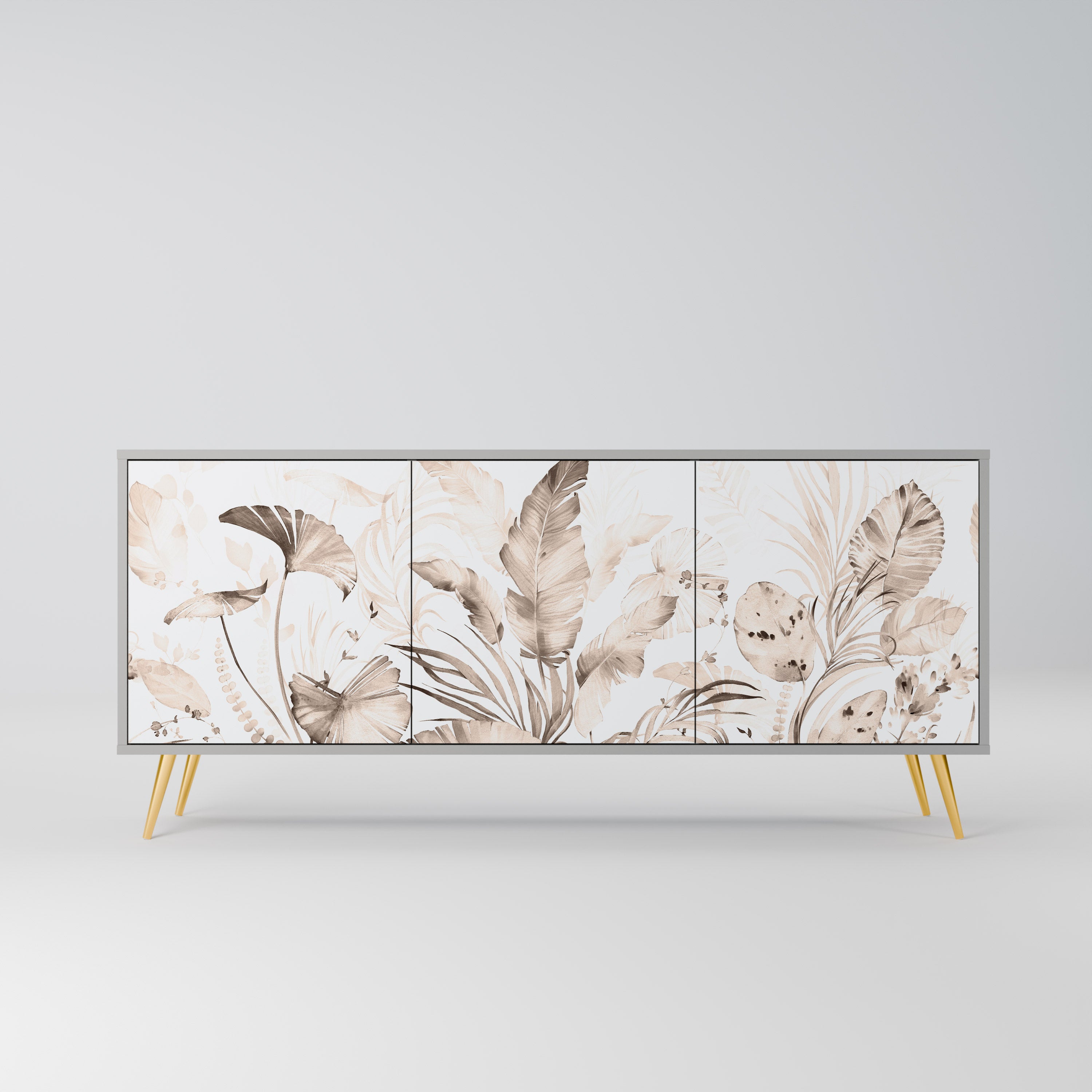 WILD TENDERNESS 3-Door Sideboard in Grey Finish