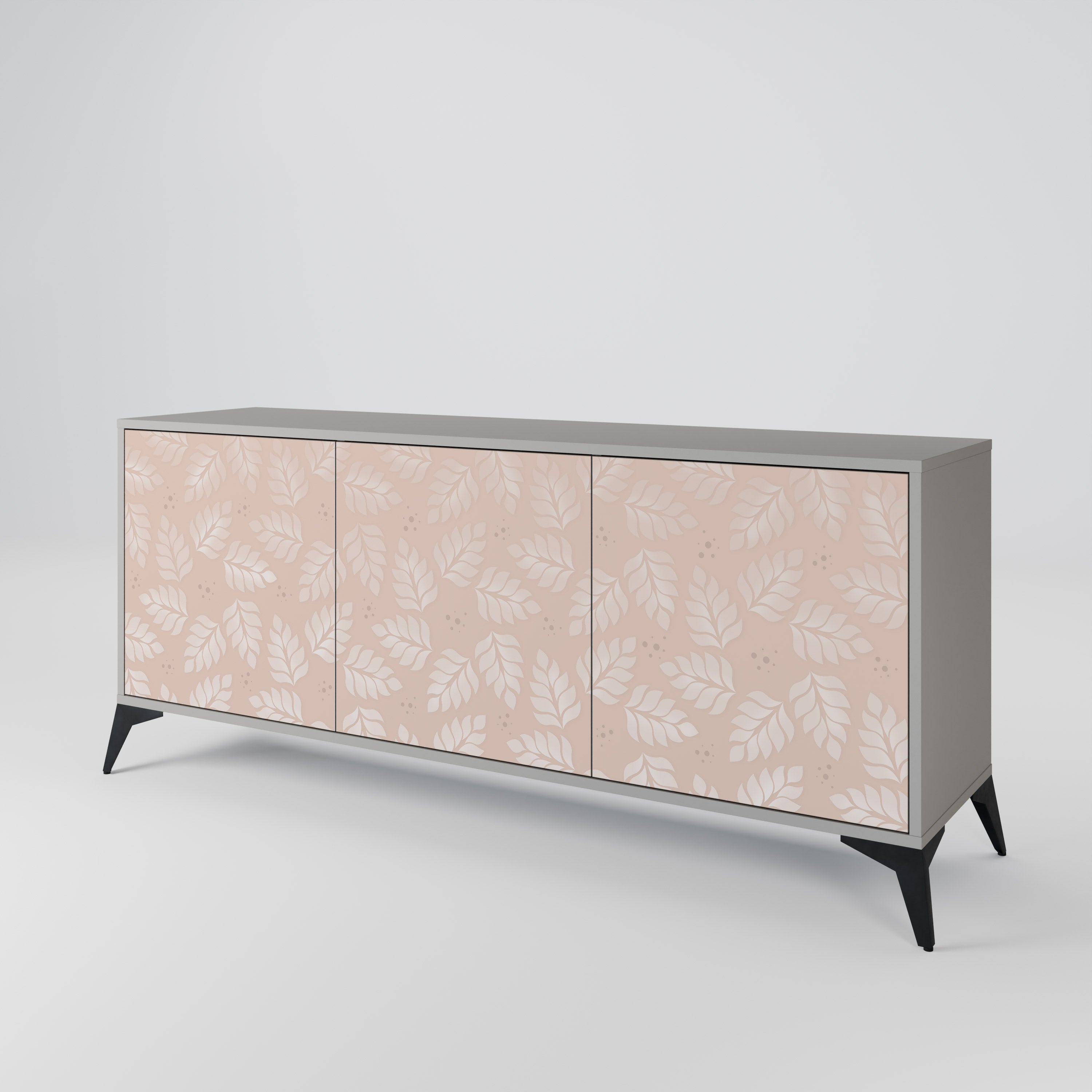 LEAVES ON BEIGE 3-Door Sideboard