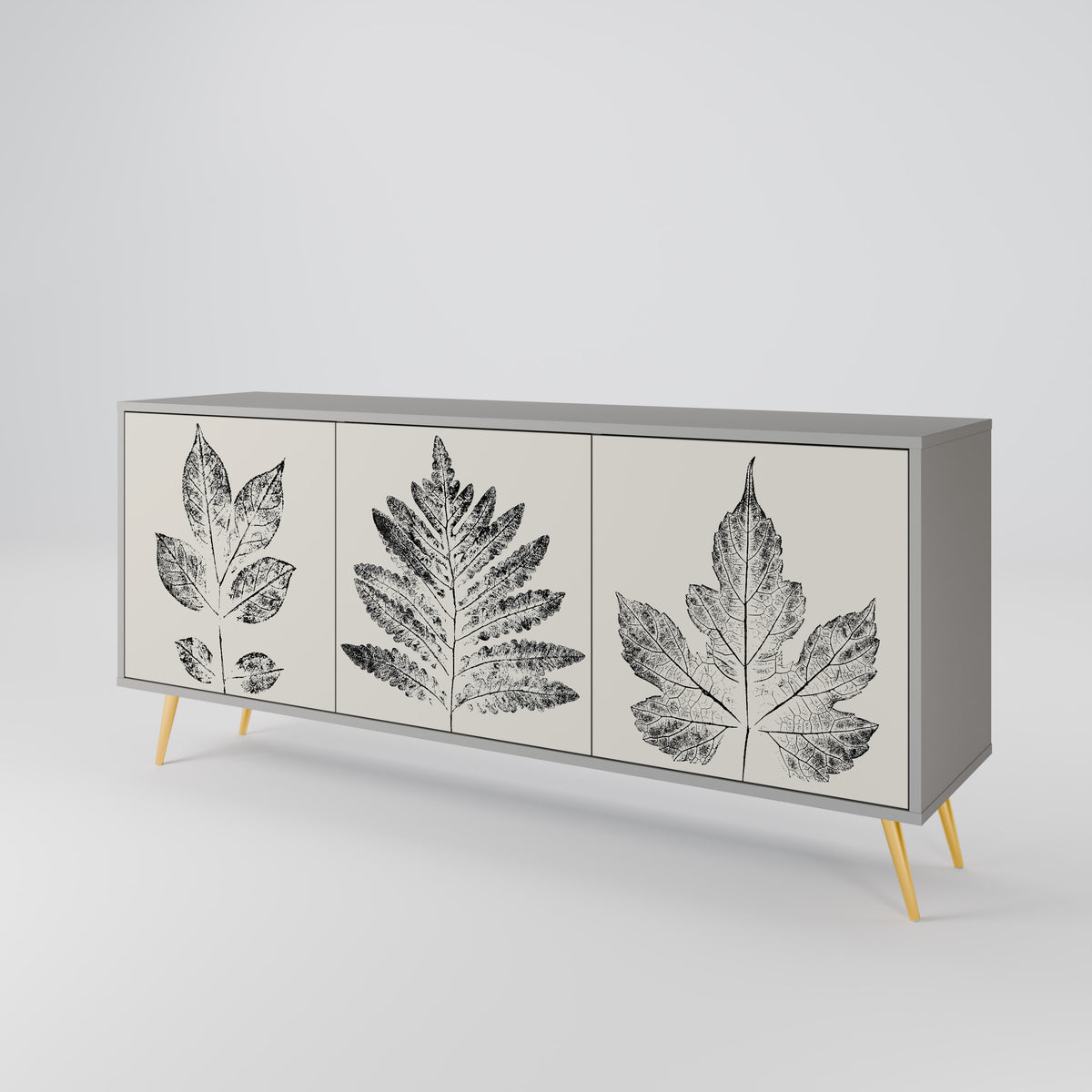 LEAFY STAMPS Aparador de 3 Puertas