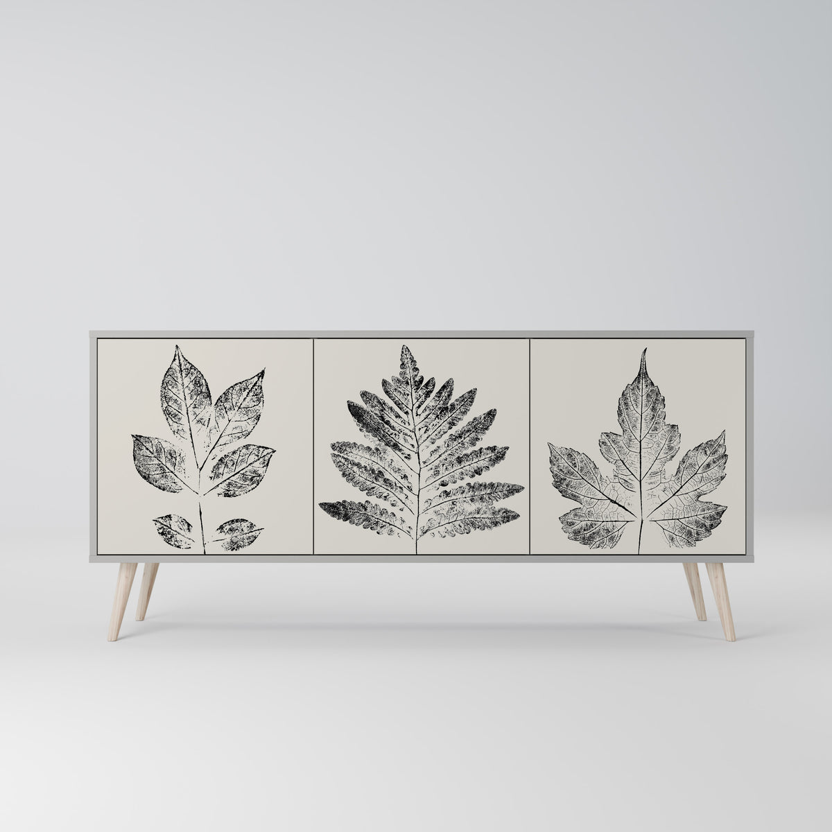 LEAFY STAMPS Aparador de 3 Puertas
