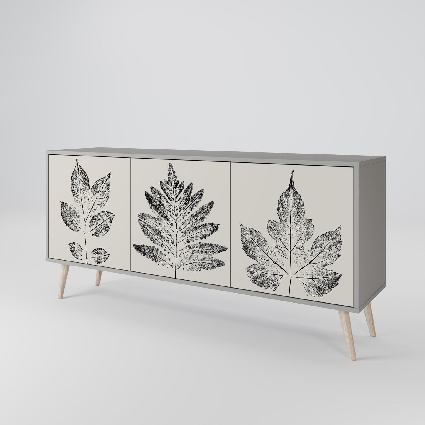 LEAFY STAMPS Aparador de 3 Puertas