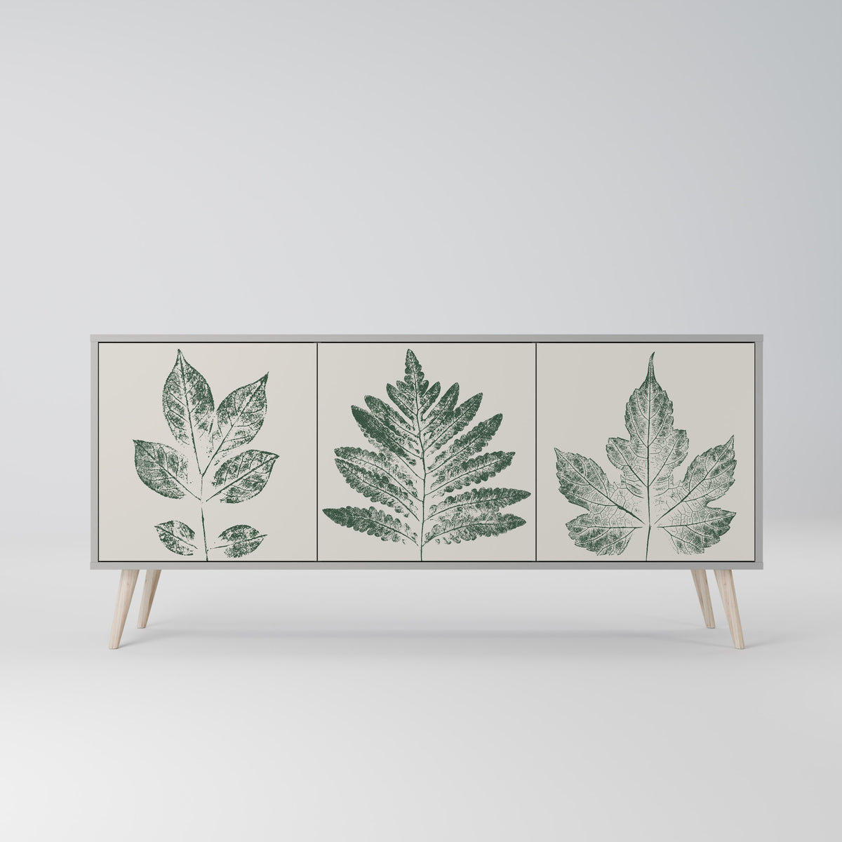 GREEN LEAFY STAMPS Aparador de 3 Puertas
