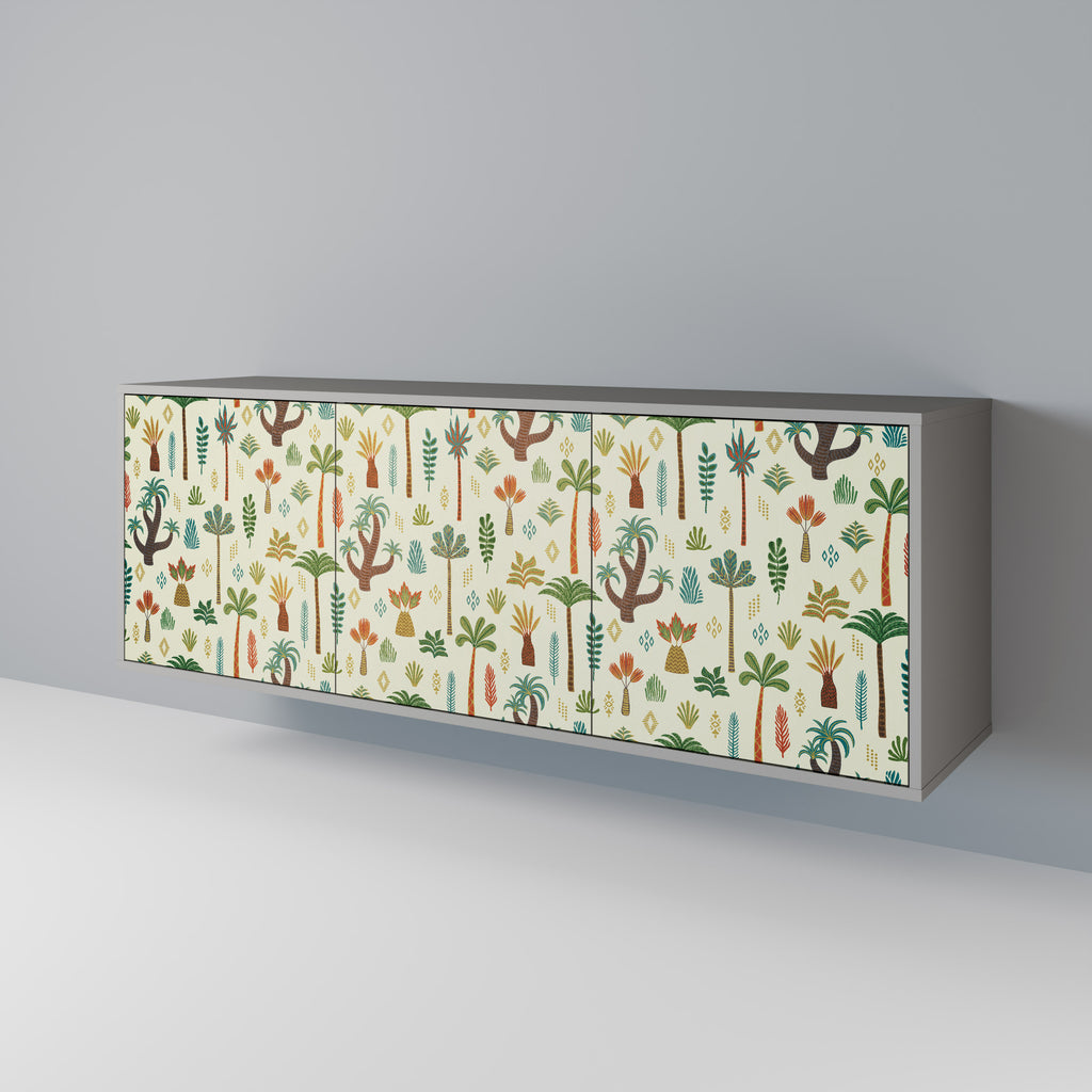 Aparador PALM SPRING de 3 puertas en acabado gris