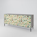 PALM SPRING 3-Door Sideboard in Grey Finish