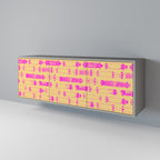 SKATEBOARD ARTISTRY 3-Door Sideboard in Grey Finish