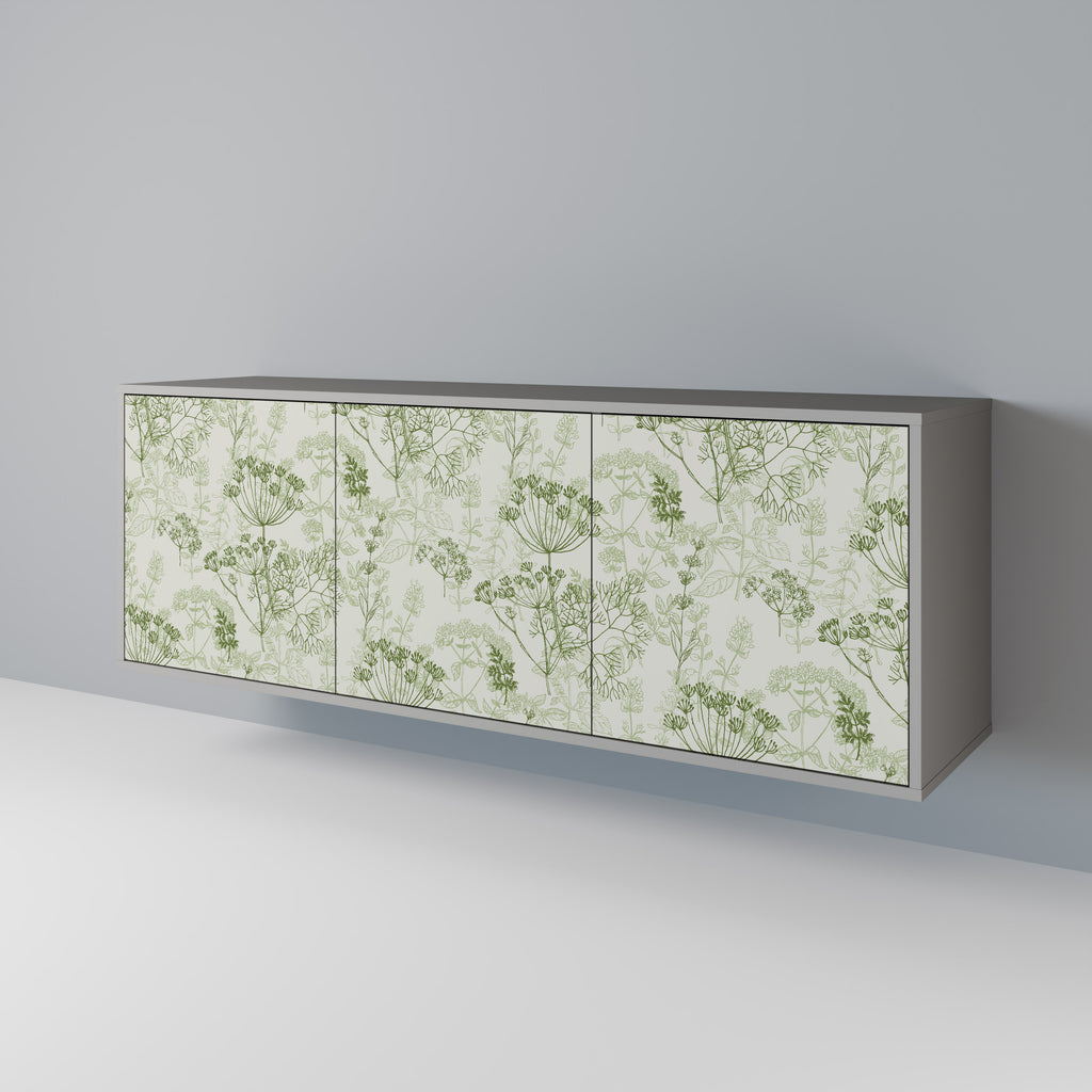 FENNEL BALDACHIN 3-Door Sideboard in Grey Finish