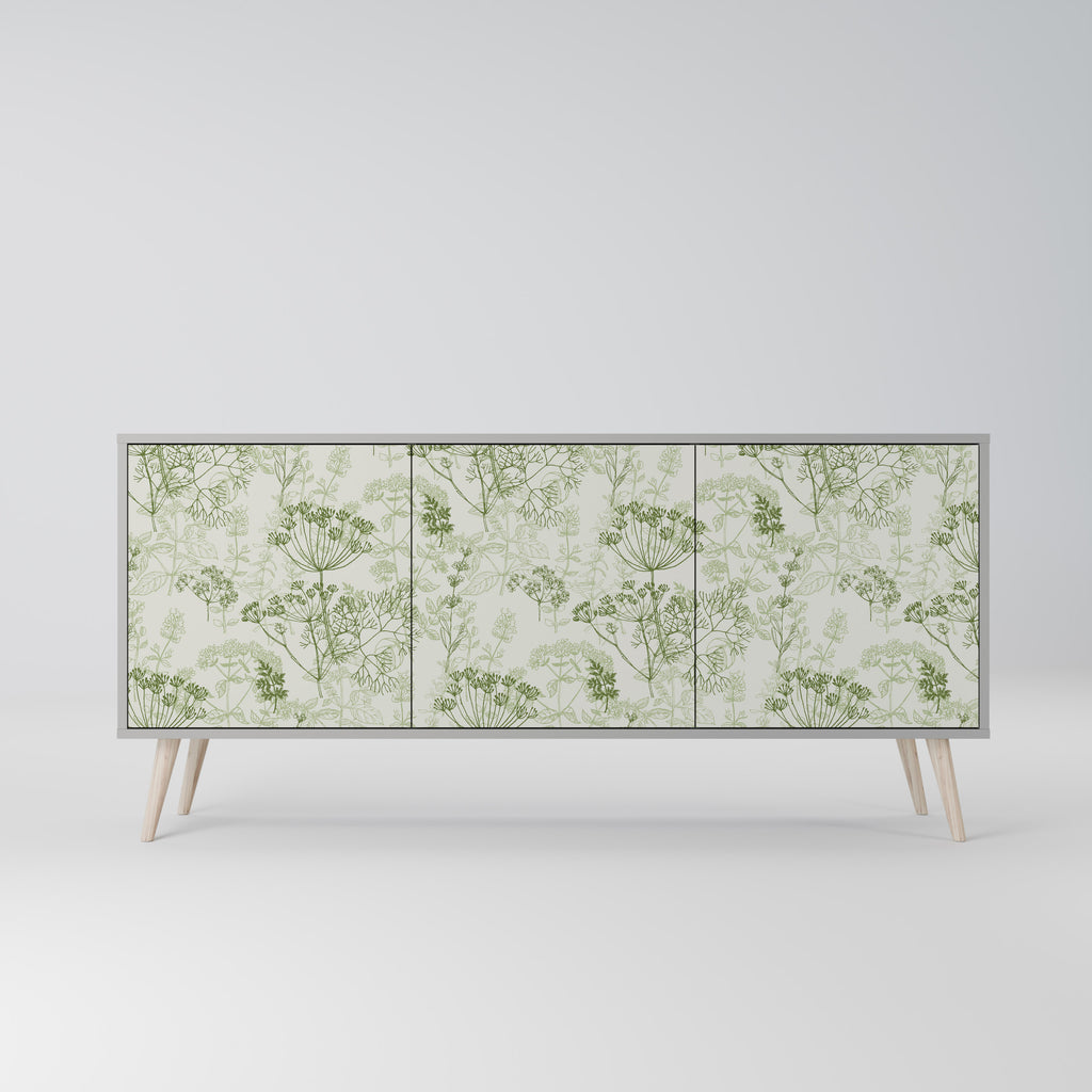 FENNEL BALDACHIN 3-Door Sideboard in Grey Finish