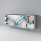 VELVET CROSSING Aparador de 3 Puertas en Acabado Gris