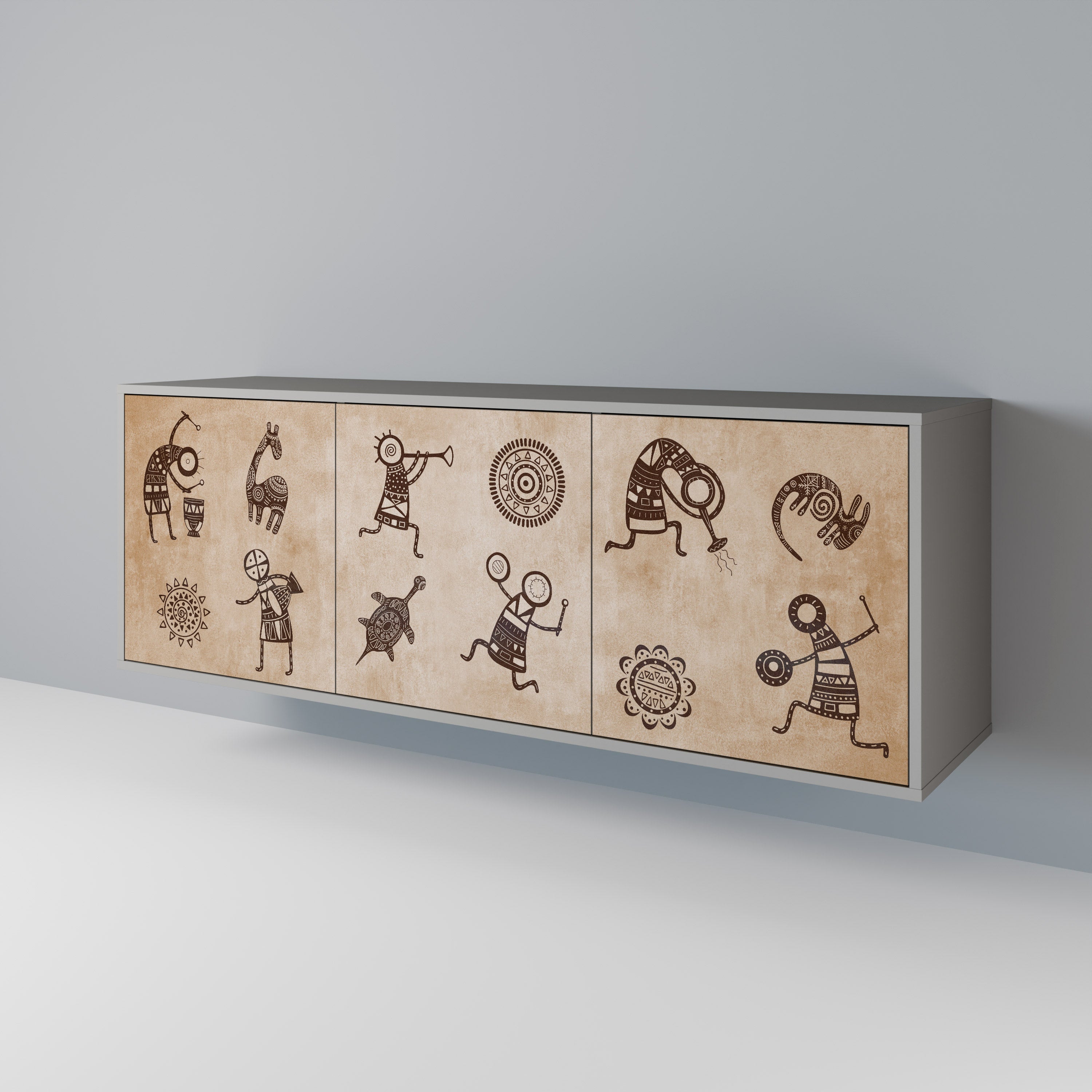 AFRICAN STYLE Aparador de 3 Puertas