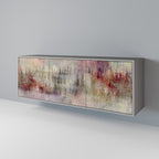 VEILED SUMMIT Aparador de 3 Puertas en Acabado Gris