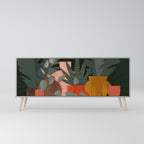 TROPICAL COMPOSITION Aparador de 3 Puertas en Acabado Gris