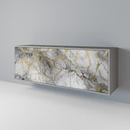 TIMELESS GLIDE Aparador de 3 Puertas en Acabado Gris