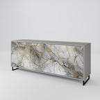 TIMELESS GLIDE Aparador de 3 Puertas en Acabado Gris