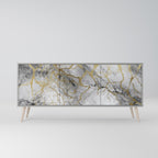 TIMELESS GLIDE Aparador de 3 Puertas en Acabado Gris