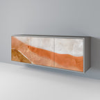 SANDHILLS SPLENDOUR Aparador de 3 Puertas en Acabado Gris