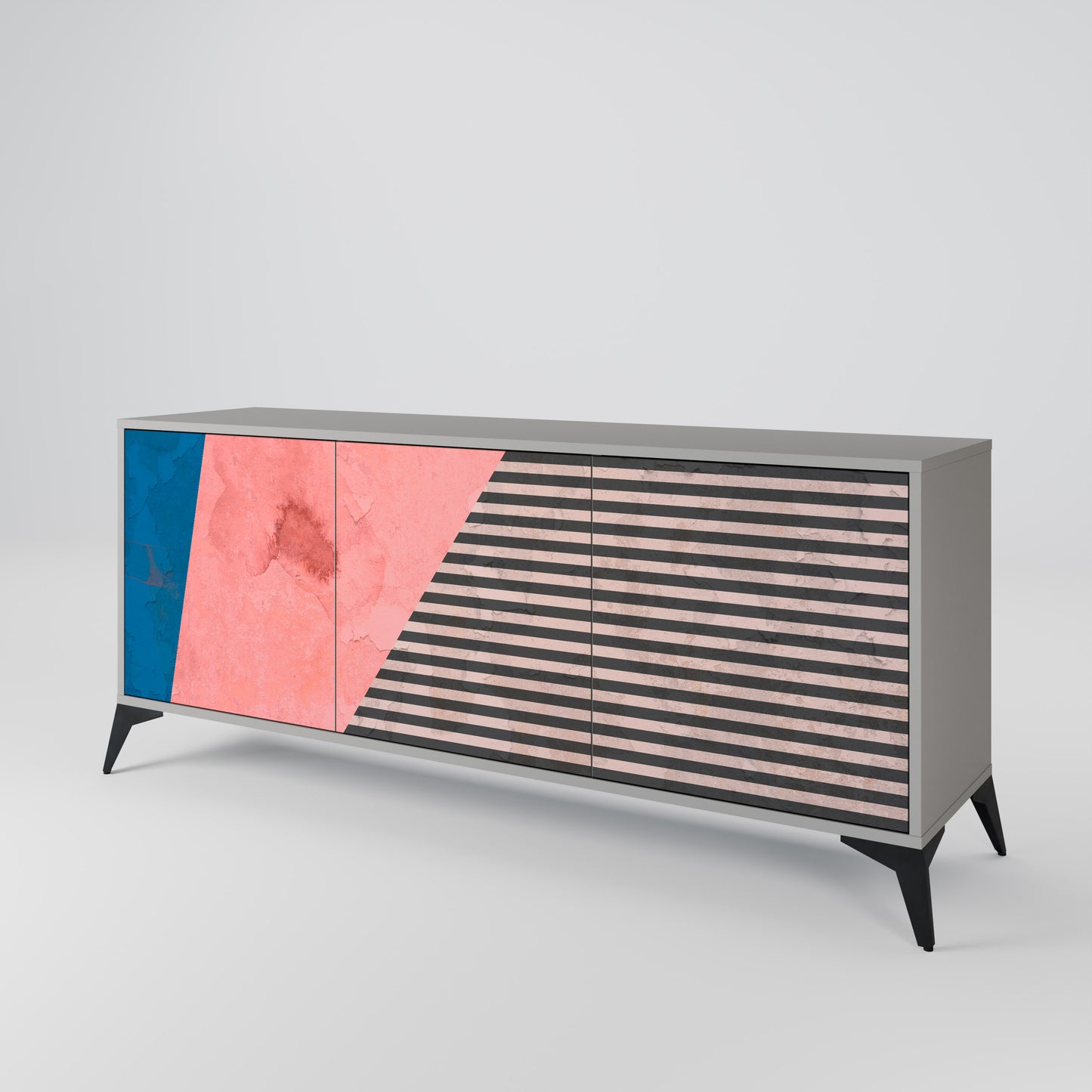 GLAMOROUS STRIPE Aparador de 3 Puertas