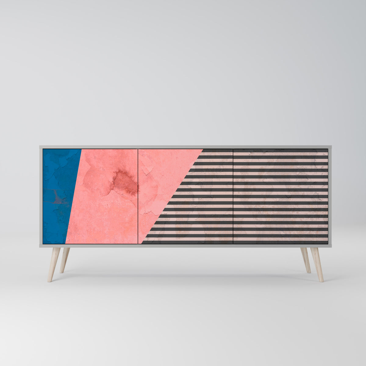 GLAMOROUS STRIPE Aparador de 3 Puertas