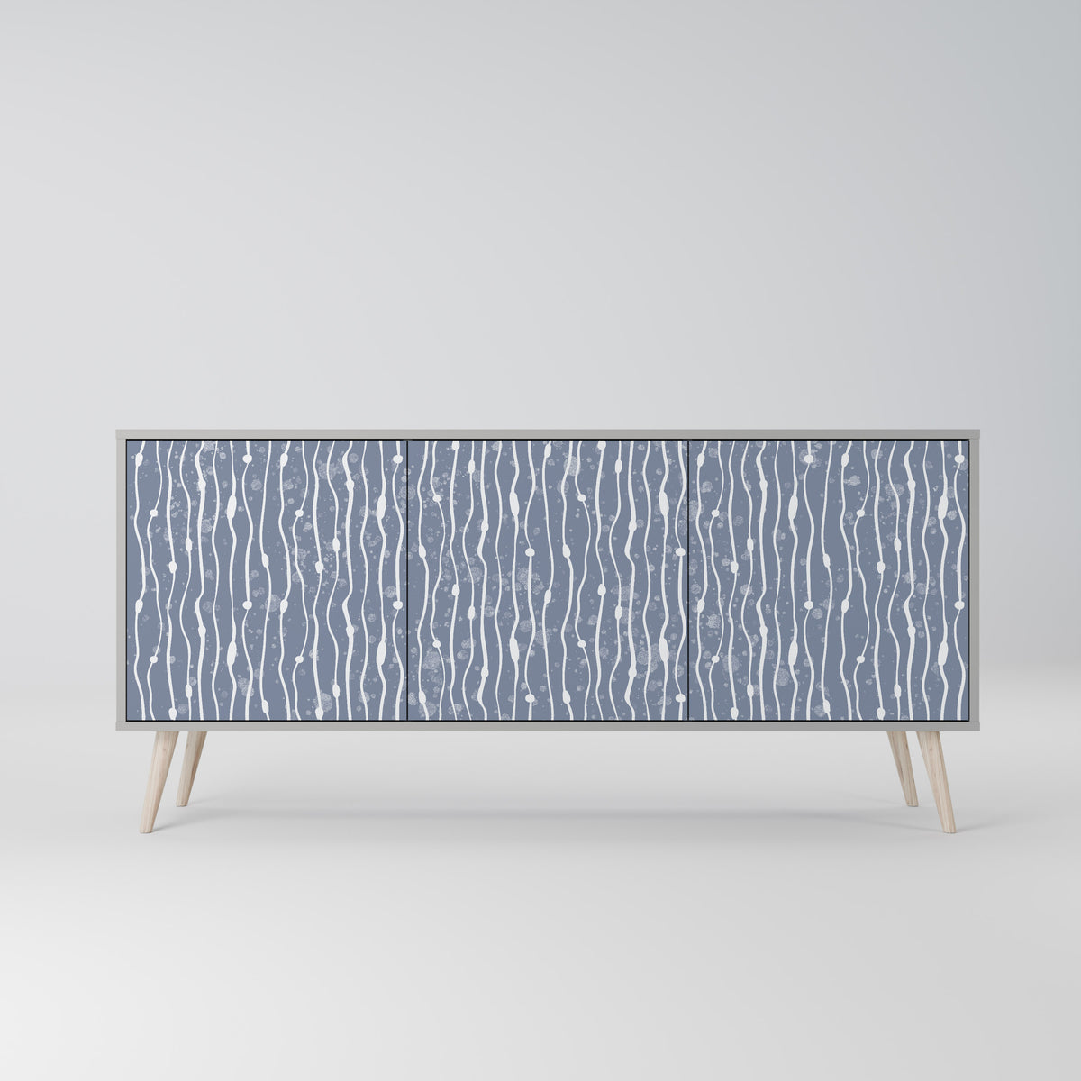 GRAPHITE RAIN Aparador de 3 Puertas