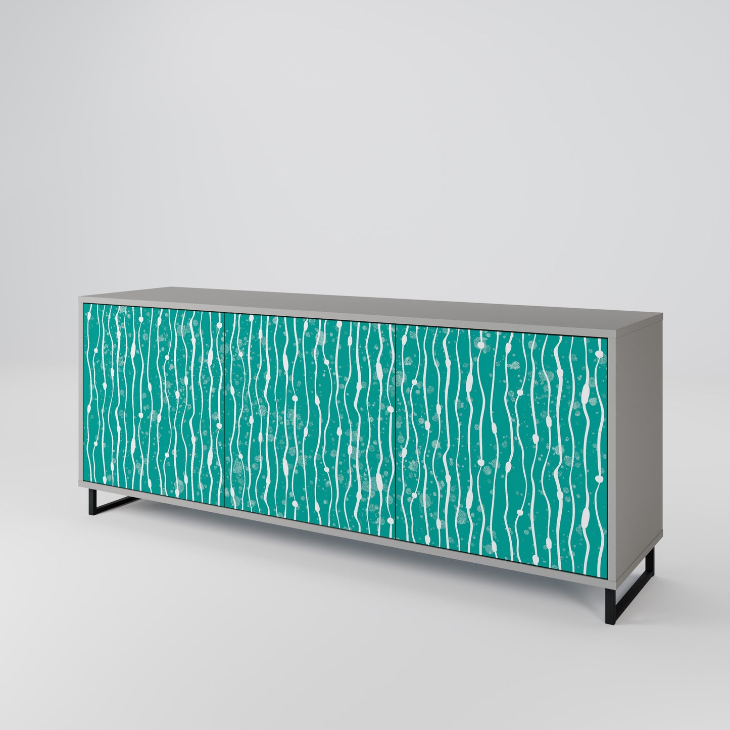 TURQUOISE RAIN Aparador de 3 Puertas