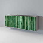 NATURAL GREEN Aparador de 3 Puertas en Acabado Gris