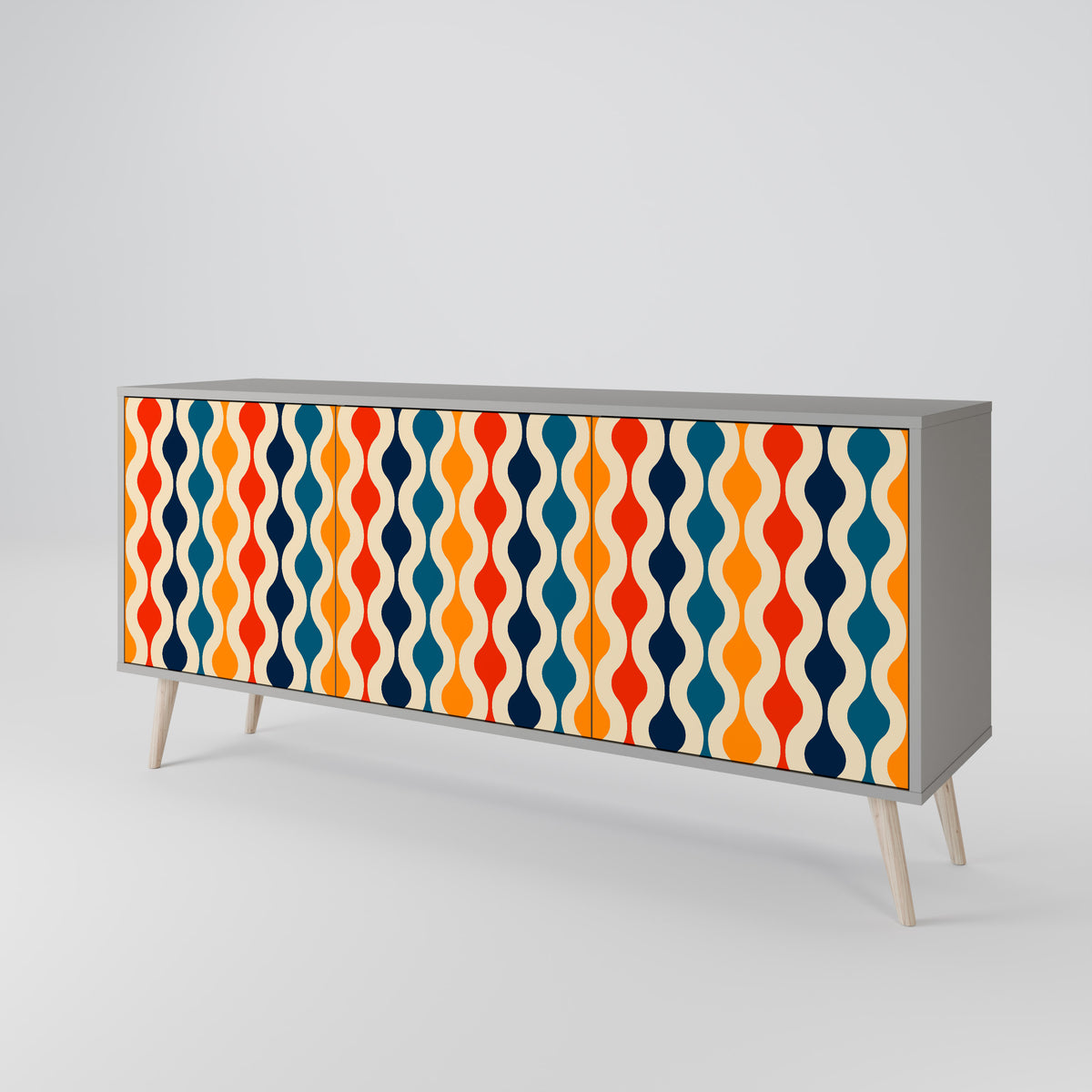 COLORFUL NOSTALGIA 3-Door Sideboard