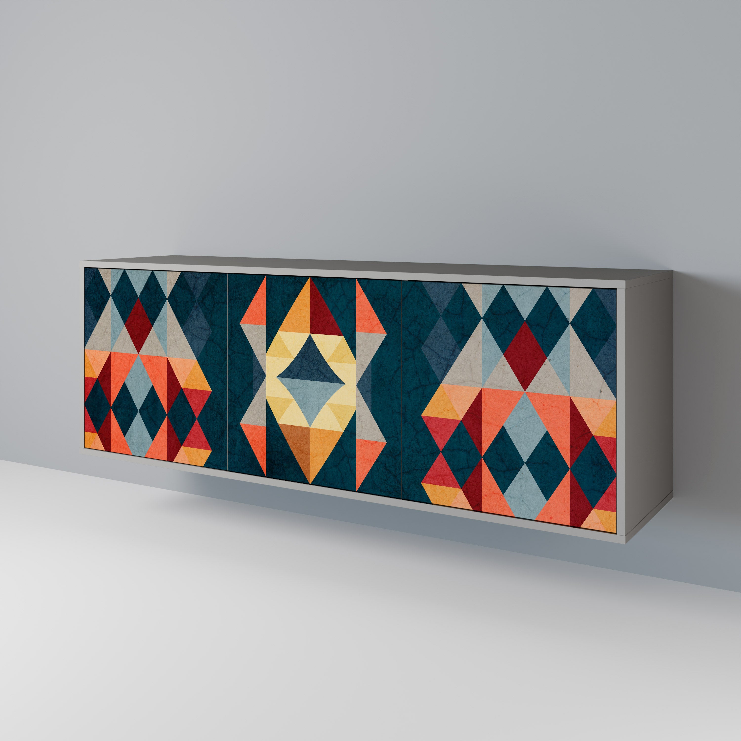 CRACKED ILLUSION Aparador de 3 Puertas