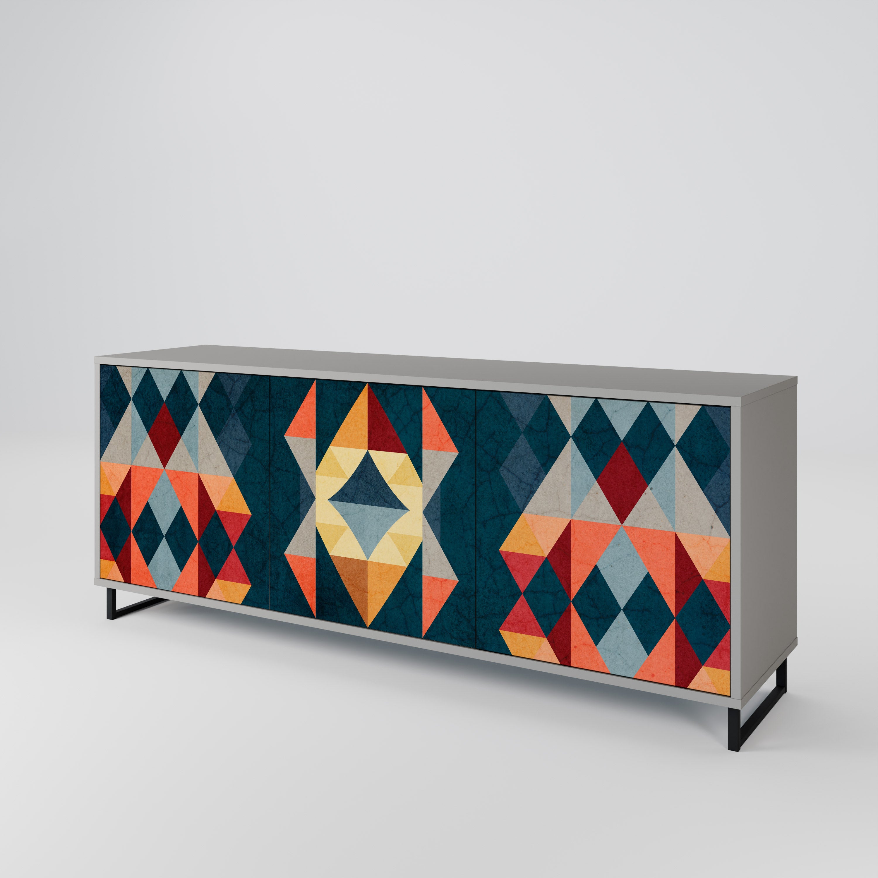 CRACKED ILLUSION Aparador de 3 Puertas