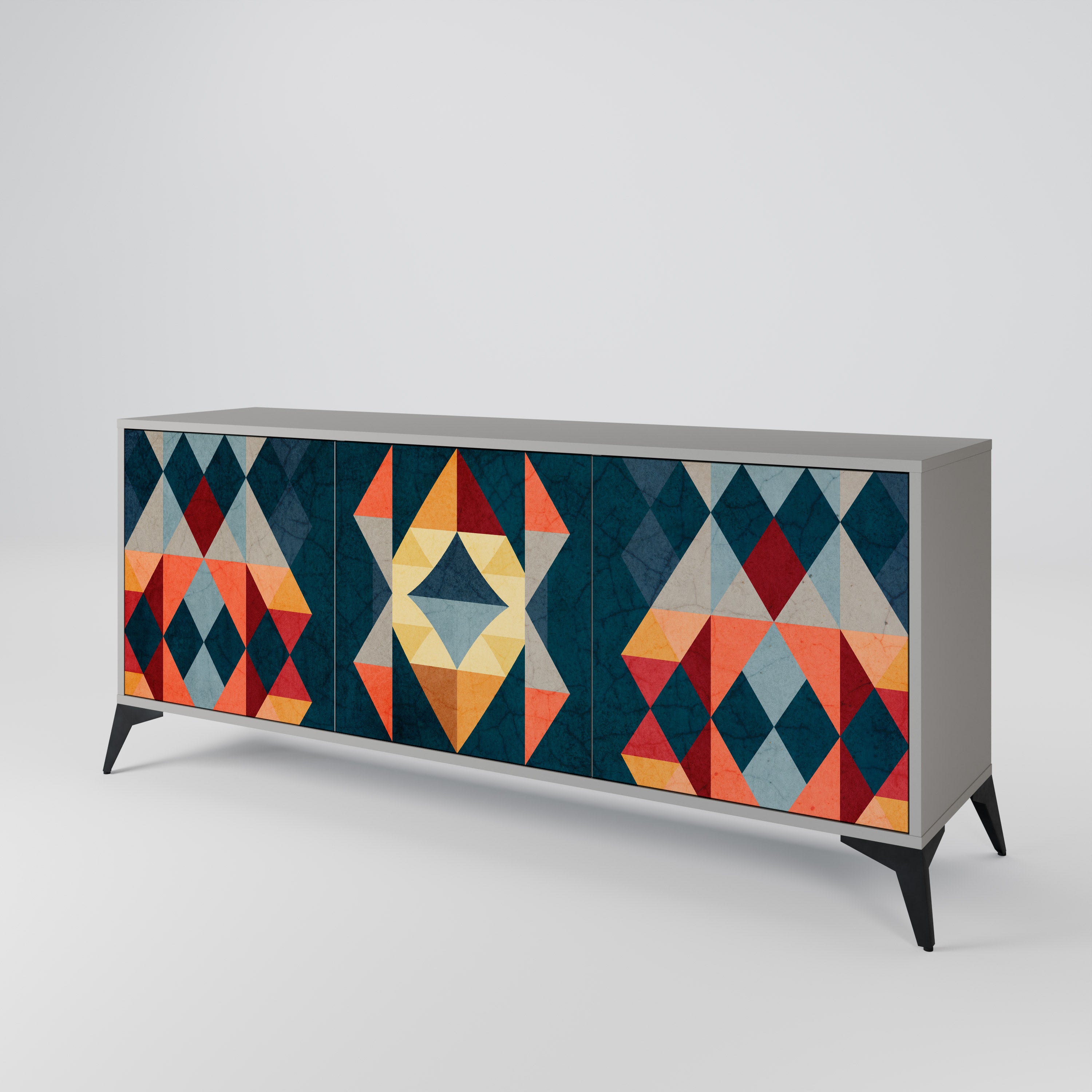 CRACKED ILLUSION Aparador de 3 Puertas