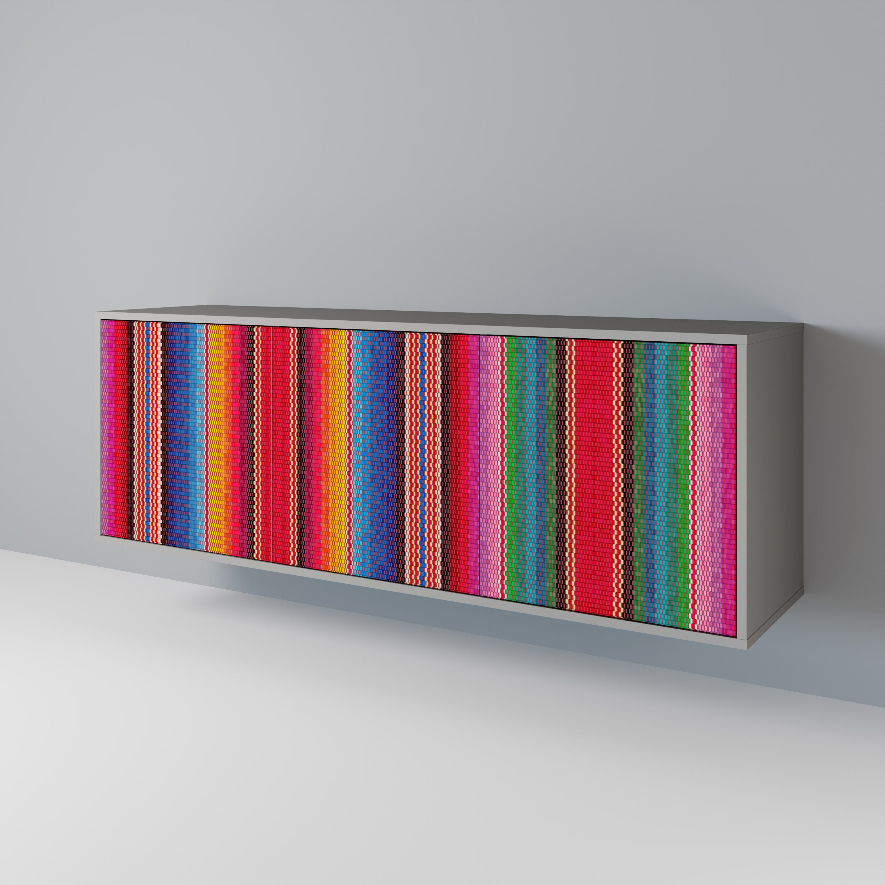 ETHNIC MEXICAN Aparador de 3 Puertas