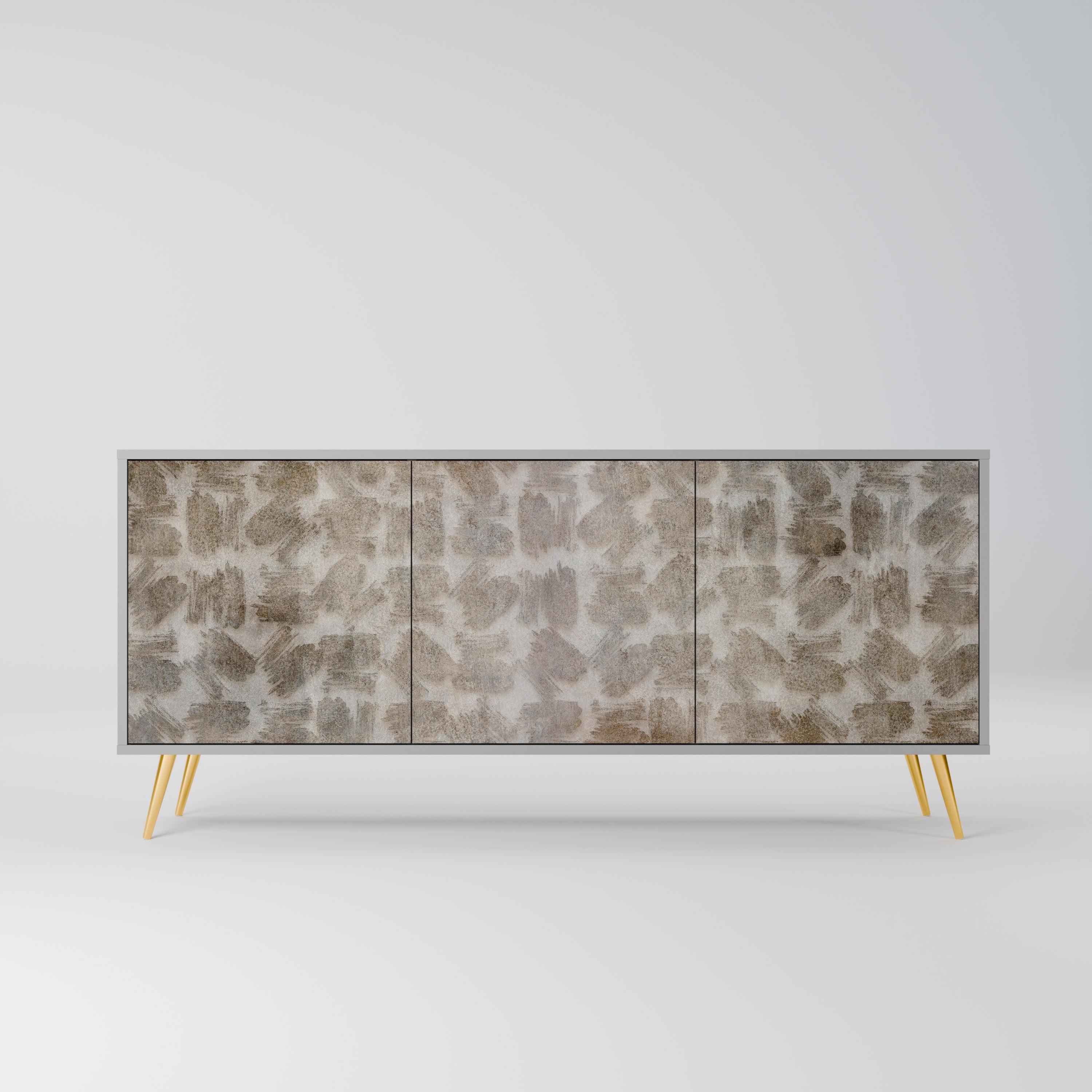 SLIGHTLY BLURRED 3-Door Sideboard in Grey Finish
