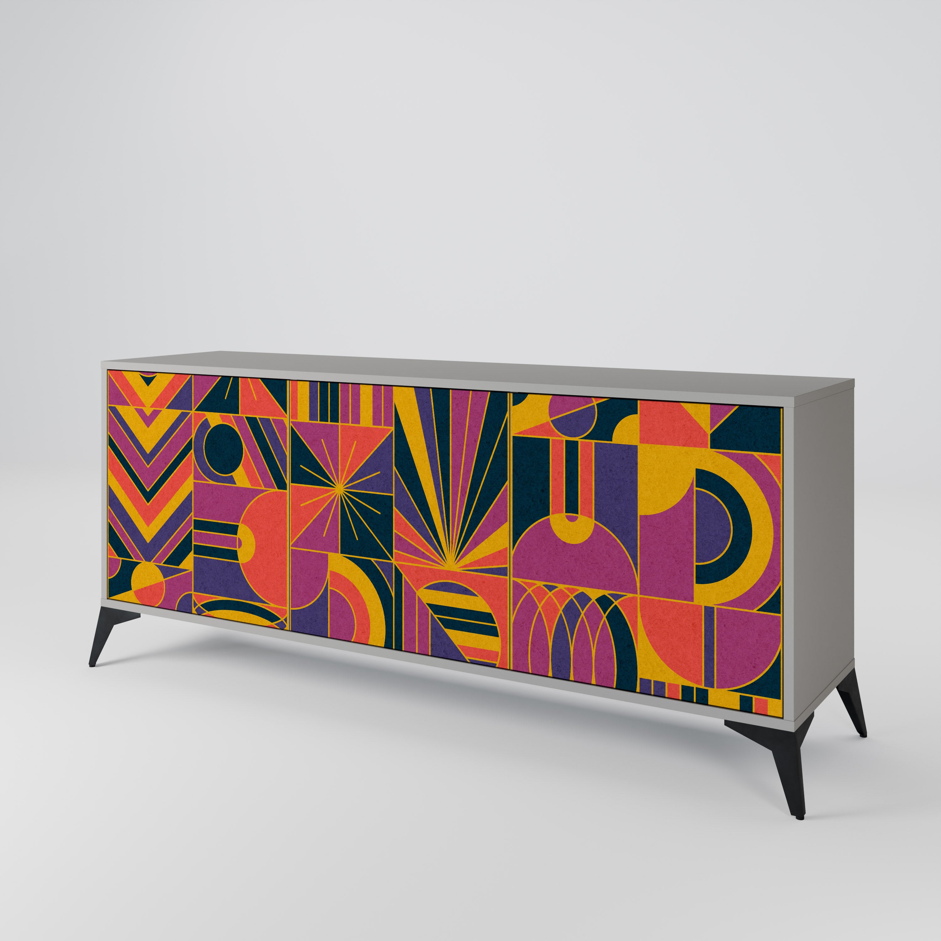 ELECTRIC PATTERNS 3-Door Sideboard